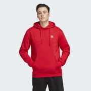 adidas Trefoil Essentials Hoodie - Red, Men's Lifestyle