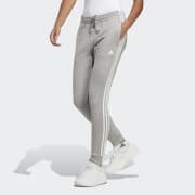 adidas Women's 3-Stripe Single Jersey Cuffed Jogger Pants