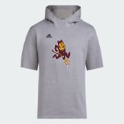 adidas KU Baseball Short Sleeve Hoodie Grey Men s Baseball