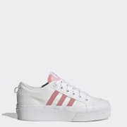Basket compensée blanche adidas discount