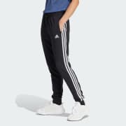 adidas Women Black Essentials 3-Stripes Woven 7/8 Pants | HT3398