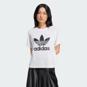 【adidas公式】 アディカラー トレフォイル ボクシーTシャツ アディダス ライフスタイル Tシャツ J/XS FEMALE IN8441