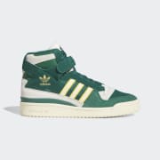 Green and white adidas high tops sales