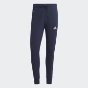 adidas Essentials French Terry Tapered Cuff 3 Stripes Pants Blue adidas Deutschland