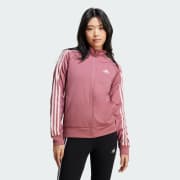 Adidas Women s Primegreen Essentials Warm Up Slim 3 Stripes Track Jacket Red Size Small Polyester