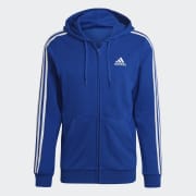 adidas Essentials French Terry 3 Streifen Kapuzenjacke Schwarz adidas Deutschland