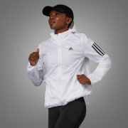 adidas Own the Run Hooded Running Windbreaker - Black