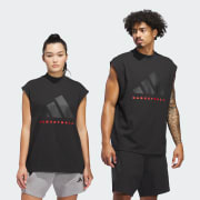adidas Basketball Sleeveless Tee Gender Neutral Black adidas India
