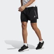 adidas Designed 4 Running 2-in-1 Shorts - Black | Men's Running