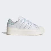 adidas Originals Superstar Bonega 2B platform sneakers in white and black