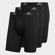 Men's Running Briefs - Black (3 pairs)