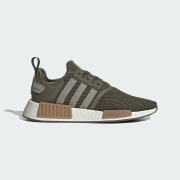 Adidas NMD R1 Olive Strata Silver Pebble Cloud White