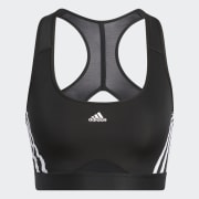 adidas Powerreact Training Medium Support 3 Stripes Bra