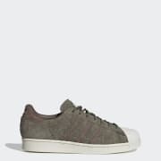 Adidas superstar slip on olive green top