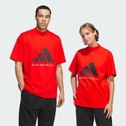 adidas Basketball T Shirt Red adidas UK