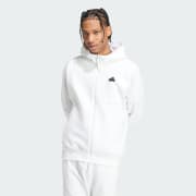 adidas Z.N.E. Premium Full-Zip Hooded Track Jacket - White 