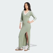 adidas Adicolor Classics 3 Stripes Maxi Dress Green Free Shipping with adiClub adidas Canada