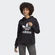 Adidas Womens Adicolor 3D Trefoil Hoodie Sweatshirt Green Drawstring Plus 1X  New