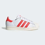 Adidas superstar white navy red online