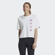 adidas AEROREADY Training Crop Graphic Tee White adidas