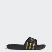 adidas Adissage Slides in Black and White Swimming Free Delivery adidas UK