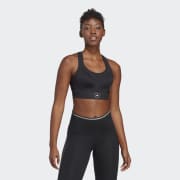 adidas Brassière de sport adidas by Stella McCartney TruePace Maintien fort  - Noir