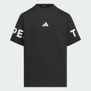 アディダス 半袖 ワード Tシャツ キッズ - ブラック | アディダス ジャパン