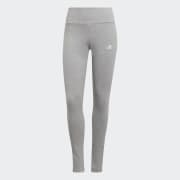 adidas ESSENTIALS HIGH-WAISTED LOGO LEGGINGS - Grey