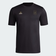 adidas LA Galaxy Short Sleeve Pre-Game Tee - Black | Men's Soccer 