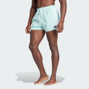 adidas 3 Stripes CLX Very Short Length Swim Shorts Turquoise Free Delivery adidas UK