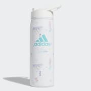 adidas Steel 600 ML Water Bottle with Straw, Color: Stnls Stl