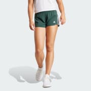 adidas Pacer 3-Stripes Woven Shorts - Green, Women's Training