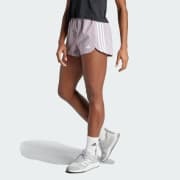 Adidas Originals Adidas Women's Elevated Woven Pacer Running Shorts In  Alumina/white