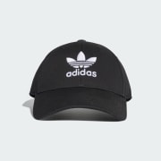 Zwarte en witte Trefoil honkbalpet adidas Nederland
