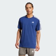adidas Own the Run 3 Streifen T Shirt Blau adidas Deutschland
