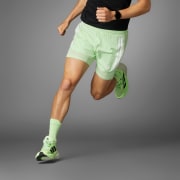 adidas Own The Run 3-Stripes 2-in-1 Shorts - Blue | Men's Running 