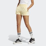 Neon yellow adidas shorts top