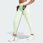 adidas Train Essentials 3-Stripes High-Waisted 7/8 Leggings - Black