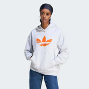 adidas Pearl Trefoil Boyfriend Hoodie Blue adidas Thailand