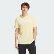 adidas Essentials Single Jersey Linear Embroidered Logo Tee Yellow adidas Deutschland