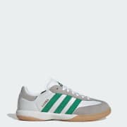 Adidas originals samba trainer white / green / gum cheap
