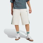 adidas 80s Loose Buttoned 3 Stripes 11 Inch Bermuda Shorts White adidas Thailand