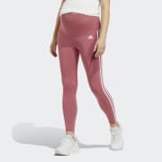 adidas Faux Leather Leggings - Pink, Women's Lifestyle