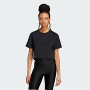 Adidas crop top grey on sale