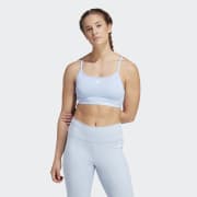 adidas Training Aeroreact light support sports bra in black