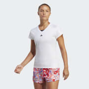 Training Women\'s V-Neck Branding adidas Tee | | Train US adidas Minimal AEROREADY Essentials Pink -