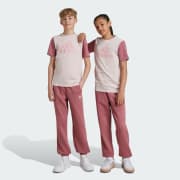 adidas Essentials Small Logo Feel Cozy Fleece Pants Kids Pink adidas New Zealand