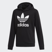 adidas Originals City Trefoil New York hoodie in black with back print