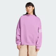 adidas Neuclassics Oversized Mock Neck Sweatshirt Purple Free Shipping with adiClub adidas US