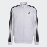 adidas Men's Warm-up Tricot Regular 3-stripes Track Jacket Black/Black  Small at  Men's Clothing store